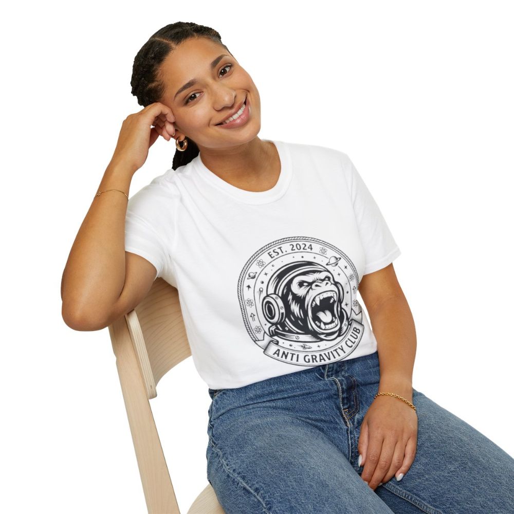 Picture of Anti Gravity Club Gorilla Graphic T-Shirt | Space Helmet Ape Tee
