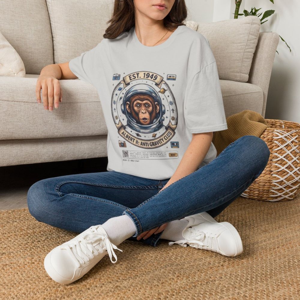 Picture of Vintage Space Chimp Astronaut T-Shirt | EST. 1949, Retro Space Badge